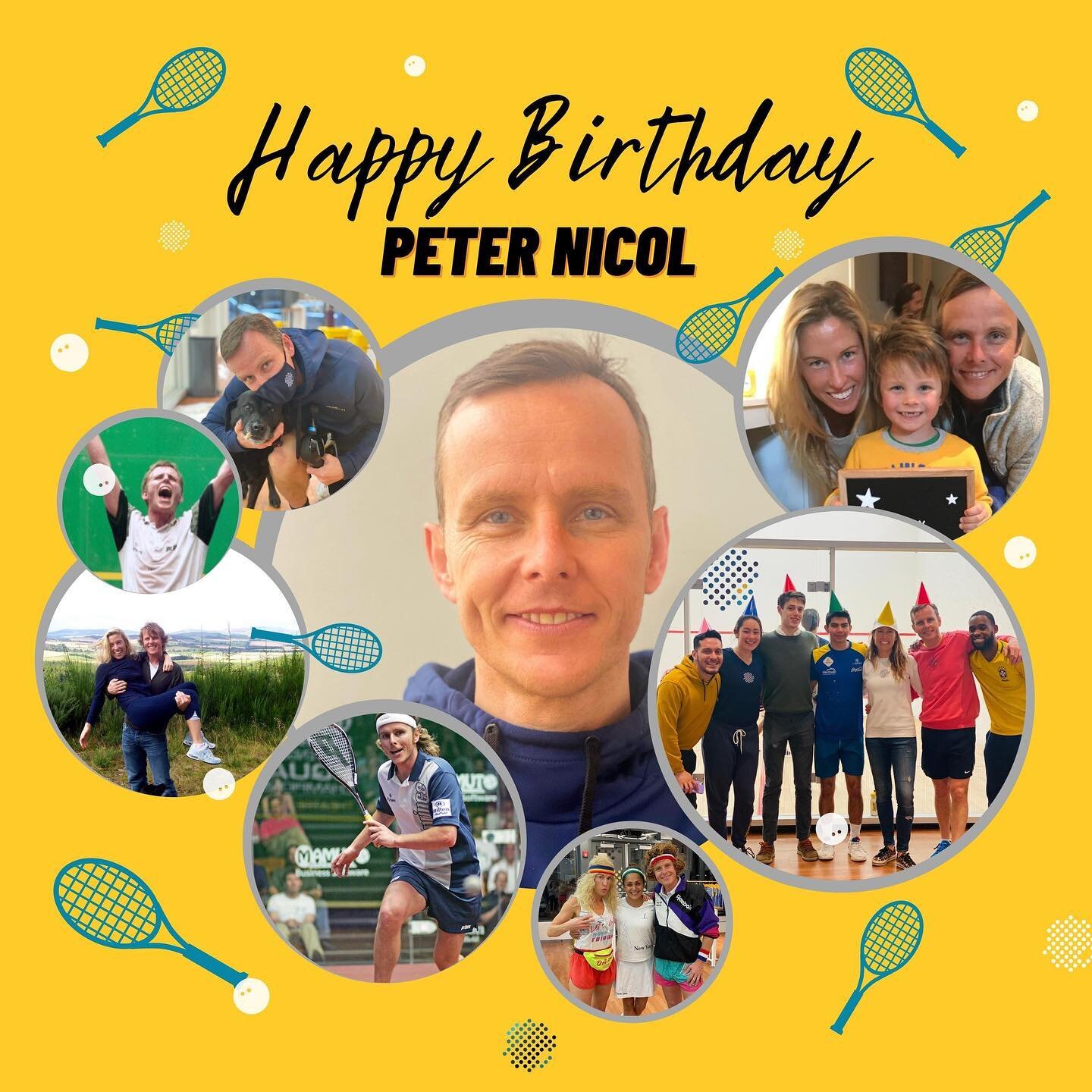 Happy Birthday to our Dear Peter Nicol. 
His life and story is beyond an inspiration for all of us here at Nicol Squash. His knowledge and energy is contagious wherever he goes. He always has some great advice and pointers and is always more then rea