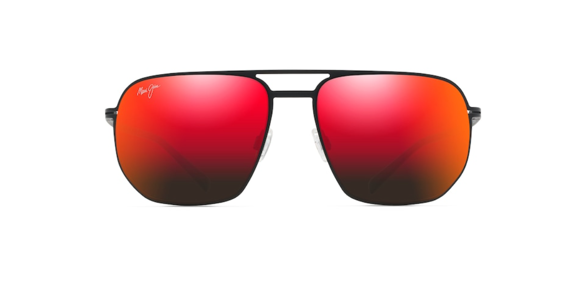 Maui Jim Sharks Cove MJ0605S in 004 Matte Black - Hawaii Lava