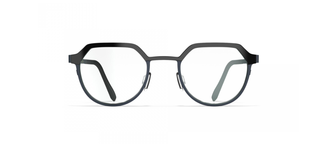 Blackfin Wells in Obsidian Black Gold & Storm Navy Blue