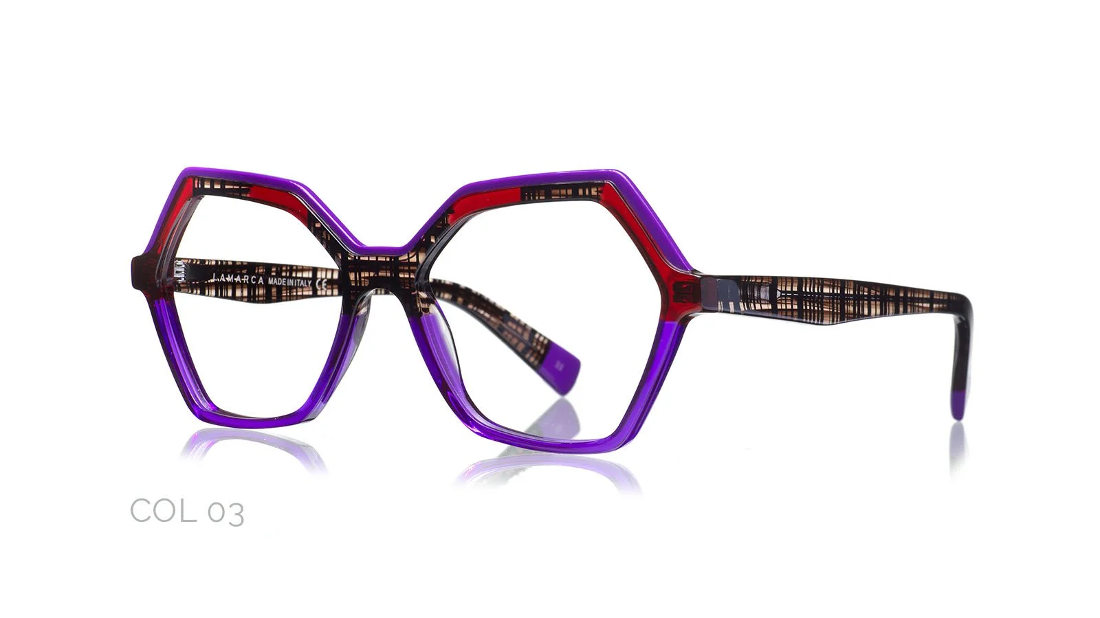 Lamarca Mosaico 147 in 03 Mauve Red Black