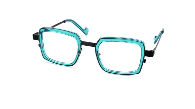XIT Eyewear Como C303 in 012 Black Metal and Blue Translucent Acetate