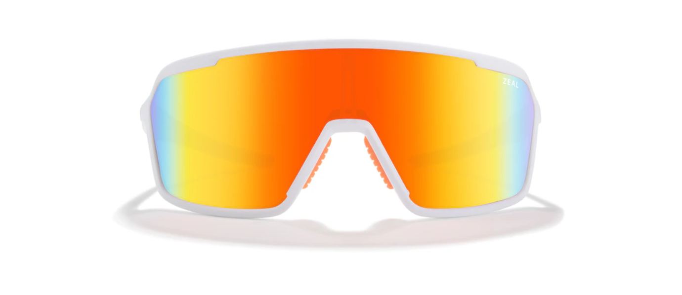 Zeal Harbinger 12971 in Drift Matte White & Polarized Pheonix Mirror