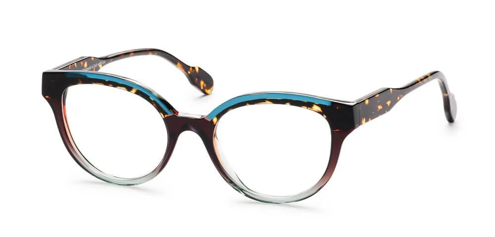Res Rei Echo in Turquoise/Dark Havana/Gradient Brown-Green 2621-C60