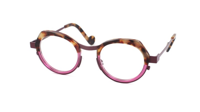 XIT Eyewear Como C306 in 009 Purple Metal and Tortoiseshell Acetate and Translucent Purple