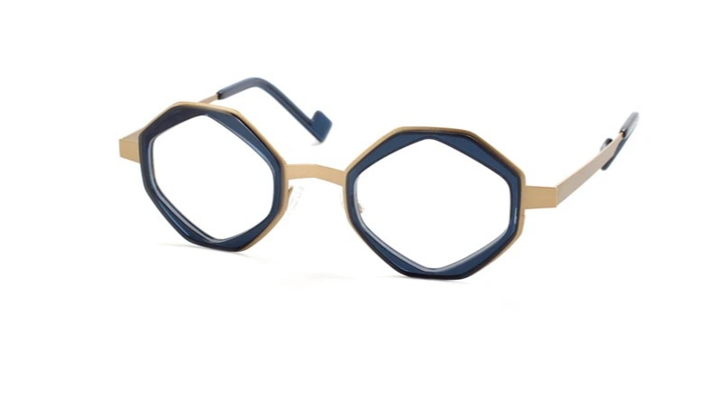 XIT Eyewear Combi C209 in 008 Gold Metal and Blue Translucent Acetate