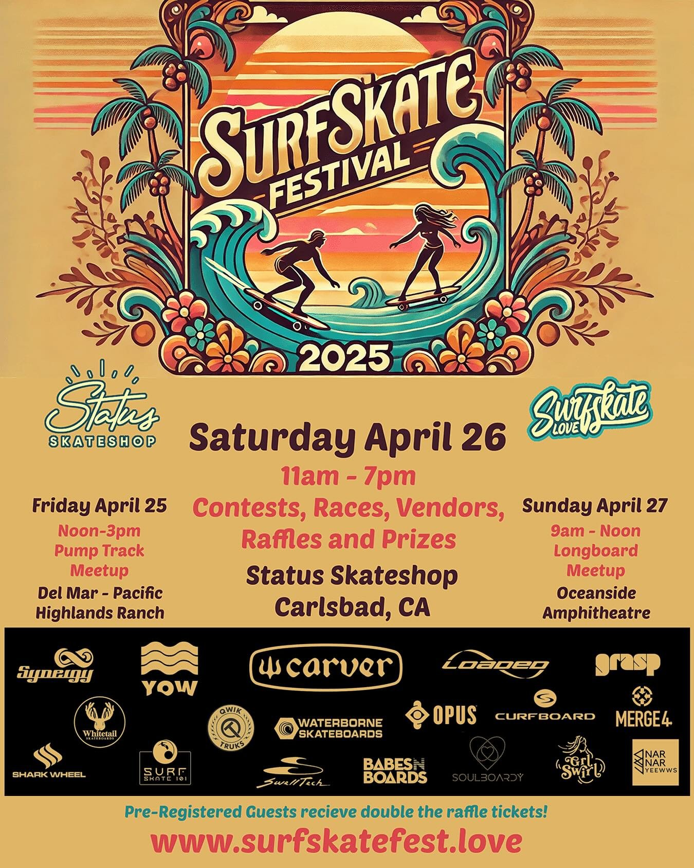 Surfskate Fest 4.0 is almost here!

Who&rsquo;s ready for another epic weekend full of skating? Huge shoutout to @statusskateshop and @surfskateloveig for putting this on every year ✨

Pre-register through the link in our bio. 

Stay tuned for a litt