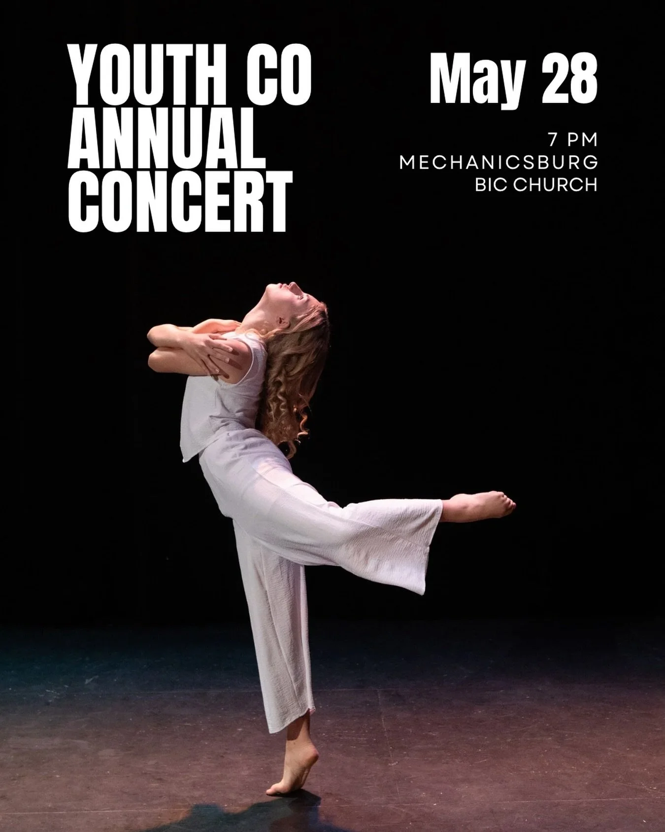 Come celebrate our Youth Company this month!

As we continue exploring encounters with the Lord across scripture and personal experiences, we present our last event of the 25/26 season. 

🗓️ May 28th, 7 PM
📍 Mechanicsburg BIC Church 

Tickets $10 a