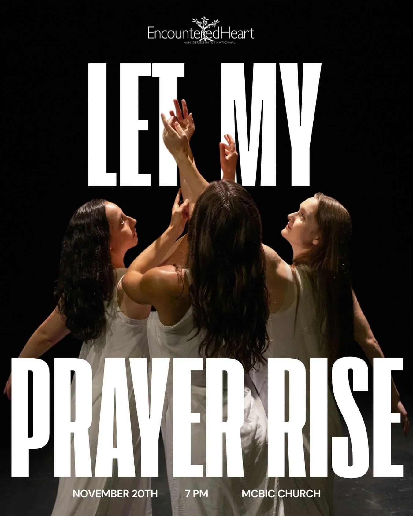 LET MY PRAYER RISE 

Join us for our Fall Worship Night 2026 as we turn our focus to prayers in the Psalms through a time of dance, live music, and reflection. From praise to lament, we create space for stillness while offering up personal and interc