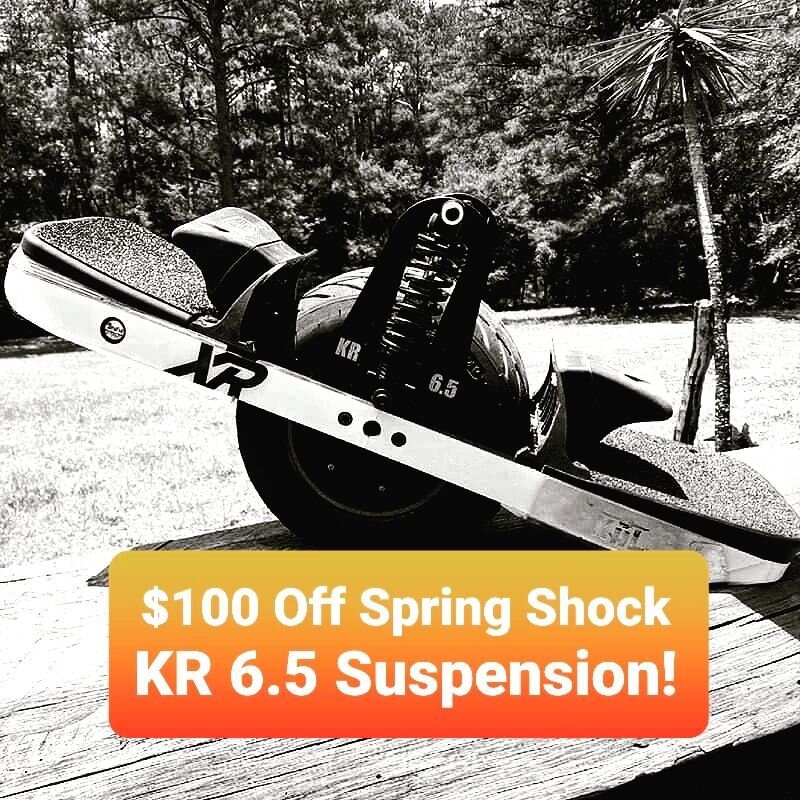 We are offering $100 off on 10 of our KR 6.5 suspensions. This offer applies to fixed rebound spring shocks. All suspension kits also include free shipping!

https://www.kiilguards.com/shop/kr-65-bolt-on-onewheel-suspension