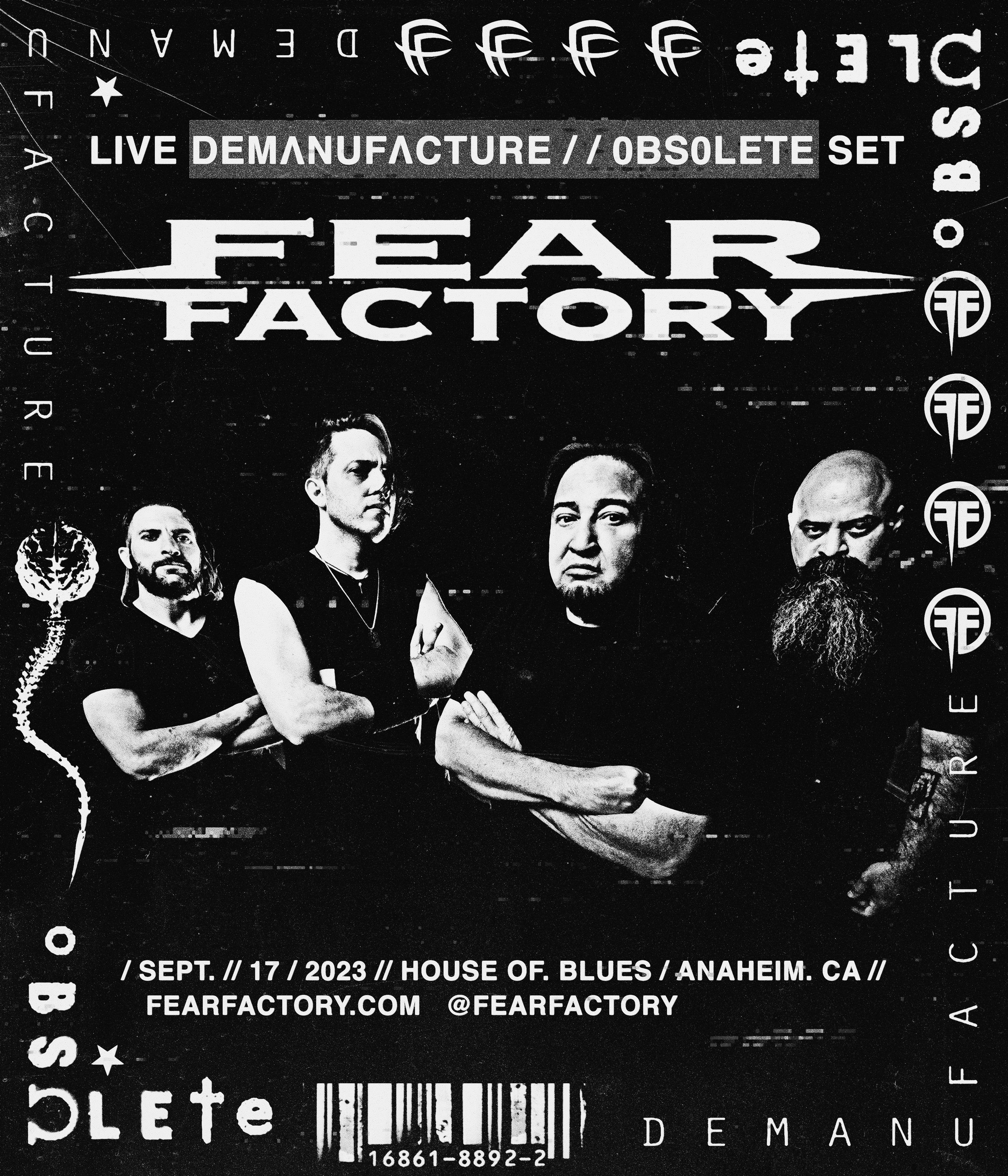 FEAR FACTORY / HOUSE OF BLUES ANAHEIM CONCERT POSTER
