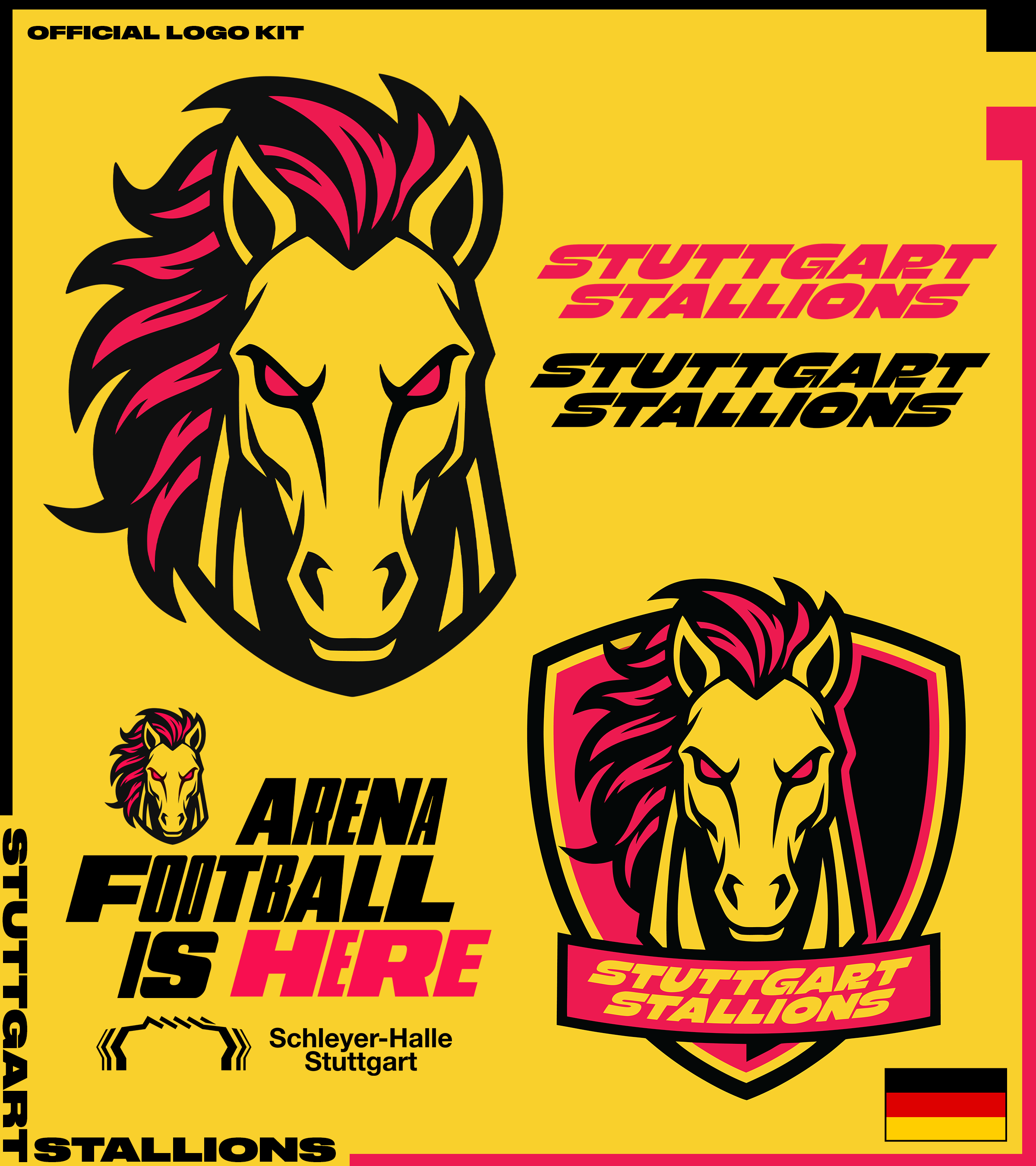OFFICIAL STUTTGART STALLIONS (ARENA FOOTBALL) BRANDING / ART DIRECTION & DESIGN