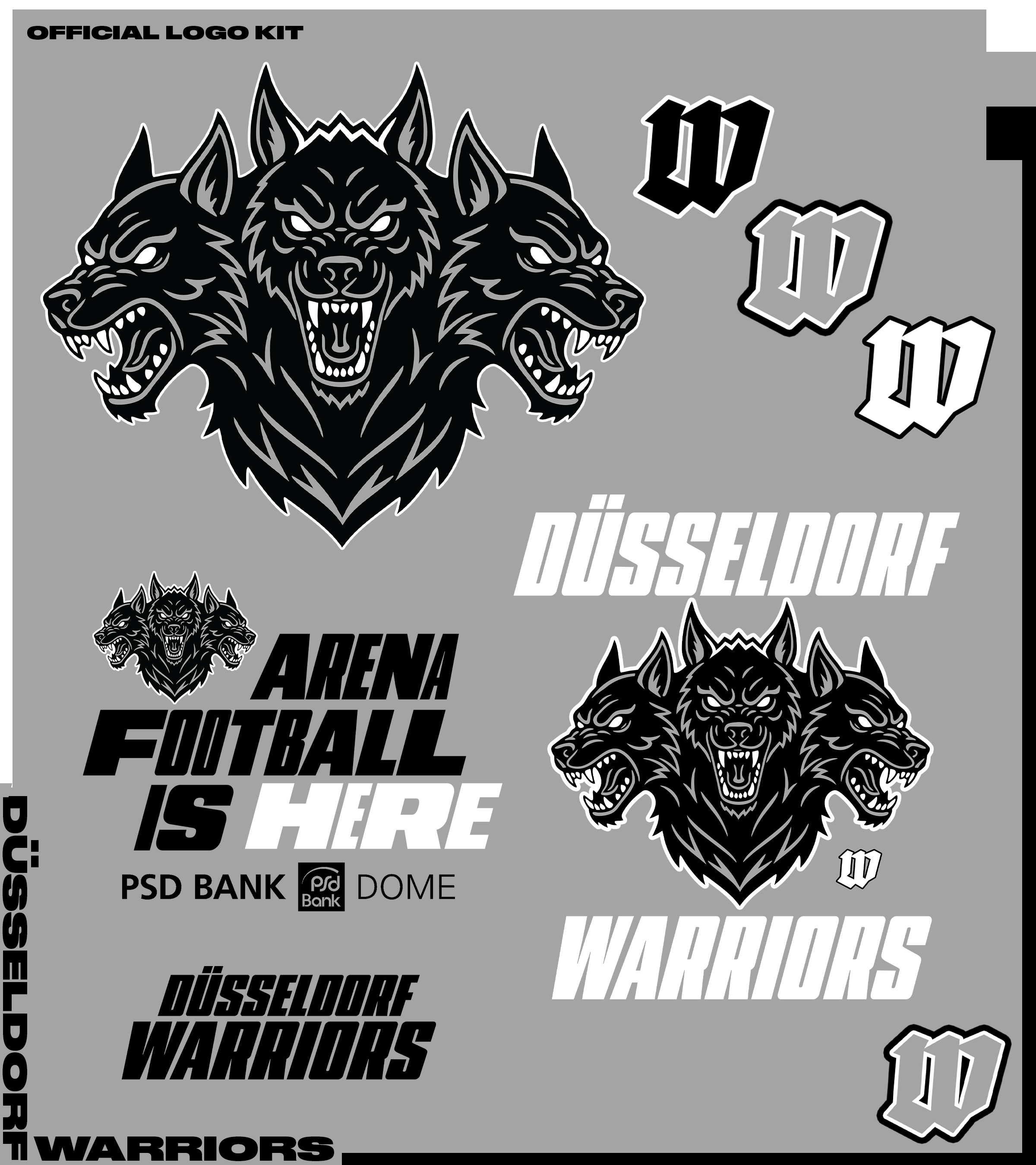 OFFICIAL DÜSSELDORF WARRIORS (ARENA FOOTBALL) BRANDING / ART DIRECTION & DESIGN