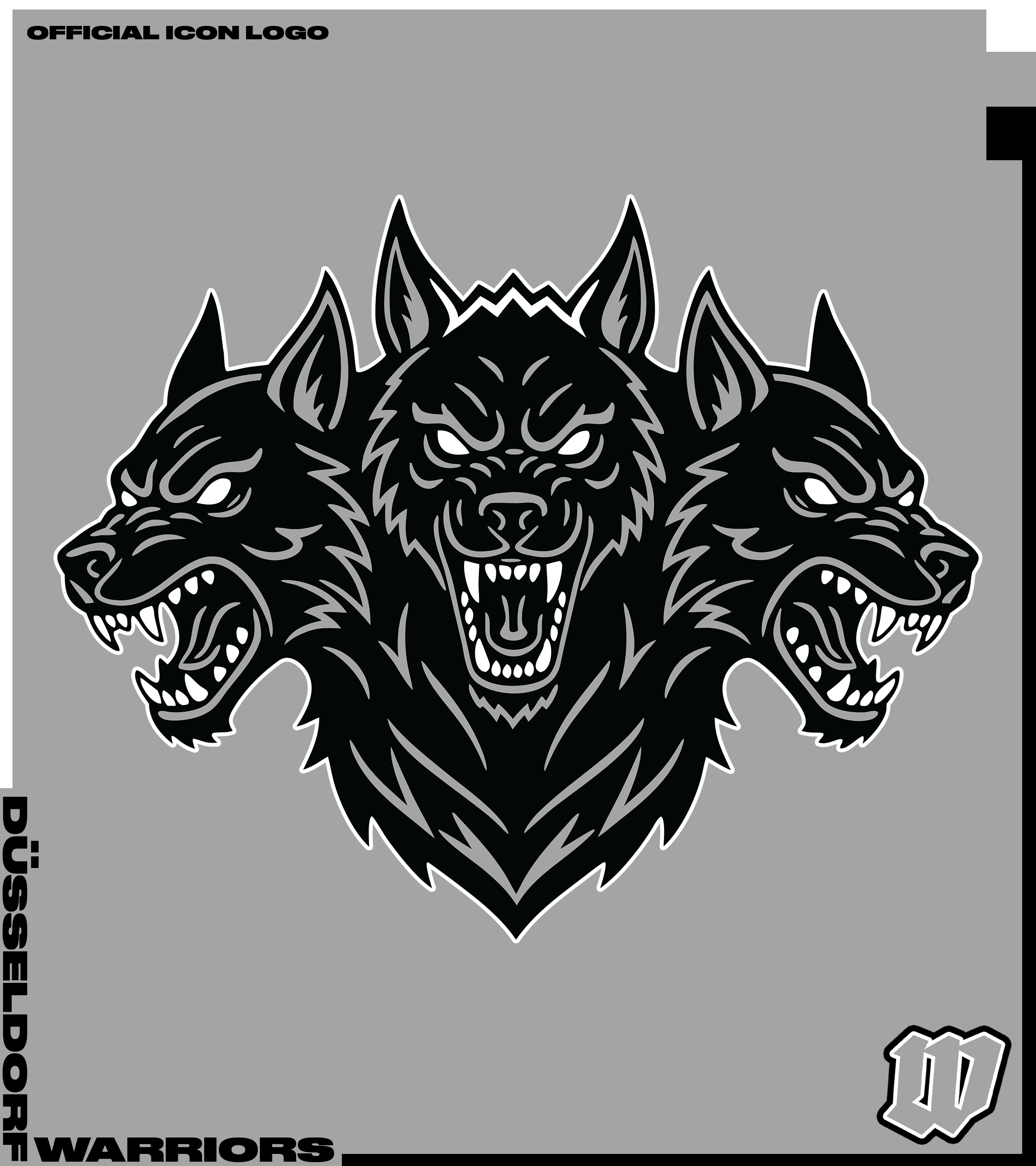 DÜSSELDORF WARRIORS (ARENA FOOTBALL) - OFFICIAL ICON LOGO / BRANDING