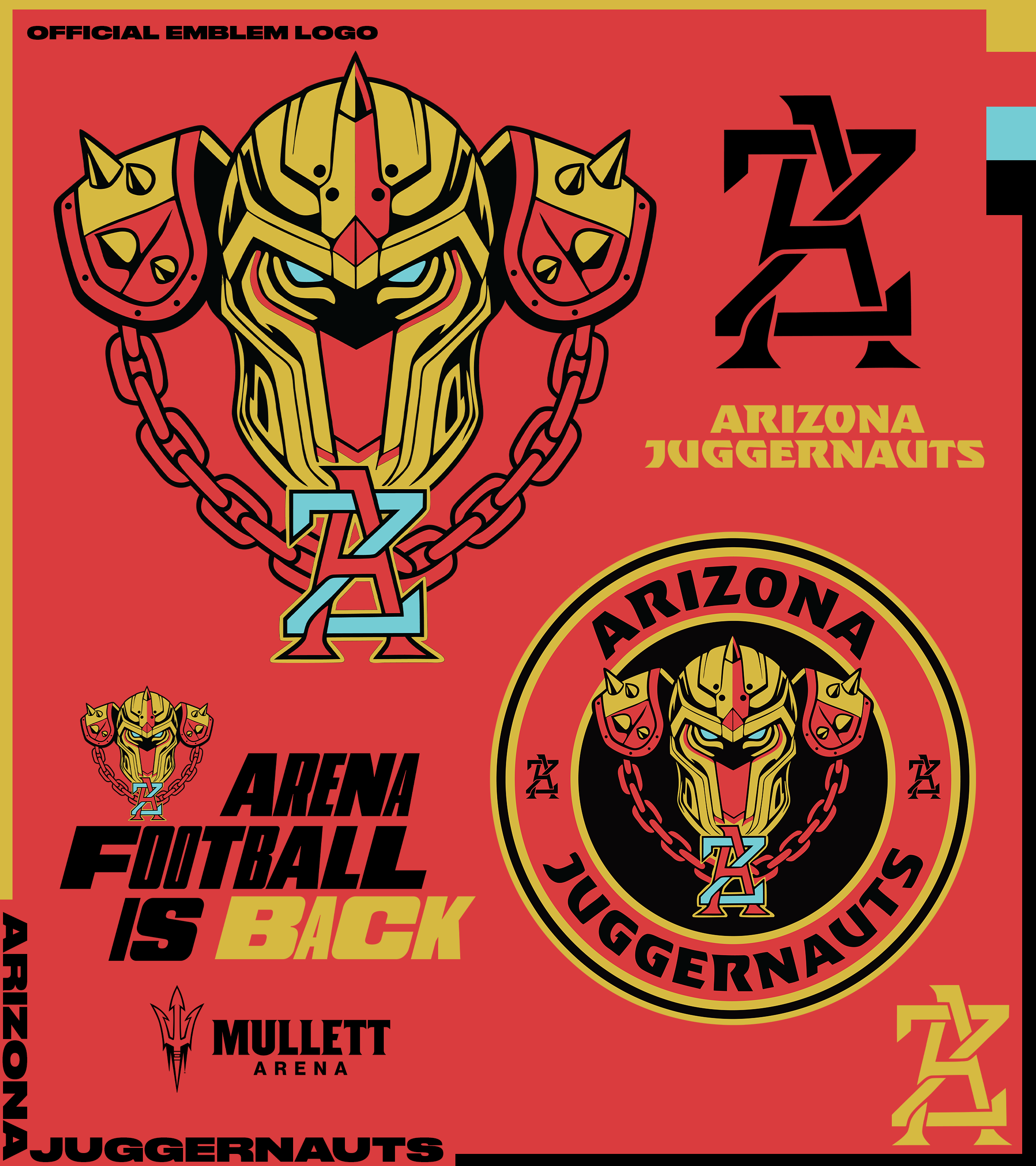 OFFICIAL ARIZONA JUGGERNAUTS (ARENA FOOTBALL) BRANDING / ART DIRECTION & DESIGN