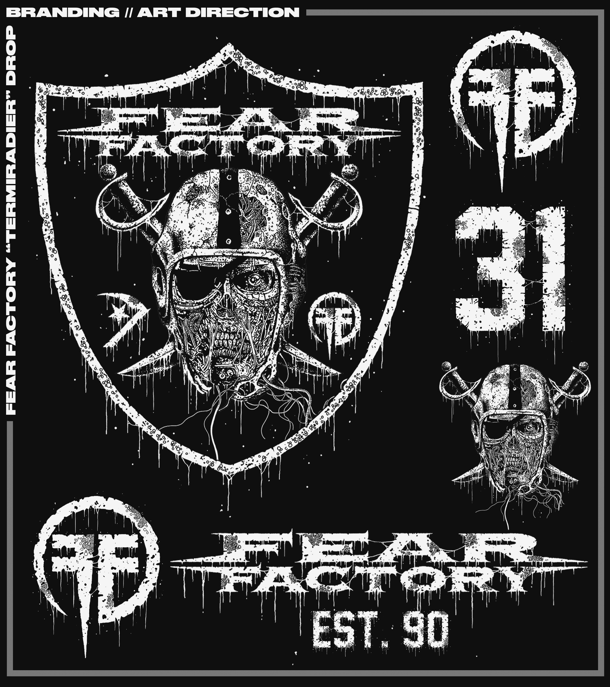 OFFICIAL FEAR FACTORY "TERMIRAIDER" DROP BRANDING / ART DIRECTION