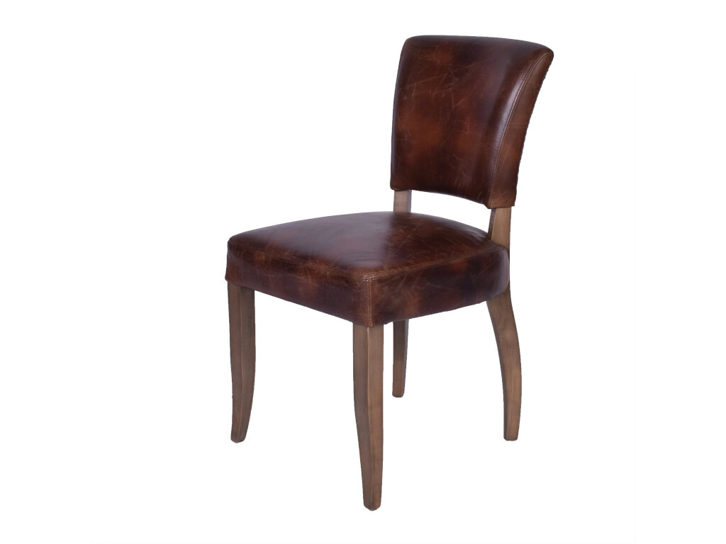 Boston Dining Chair | Leather | Briarsmoke Leg — Orno Interiors