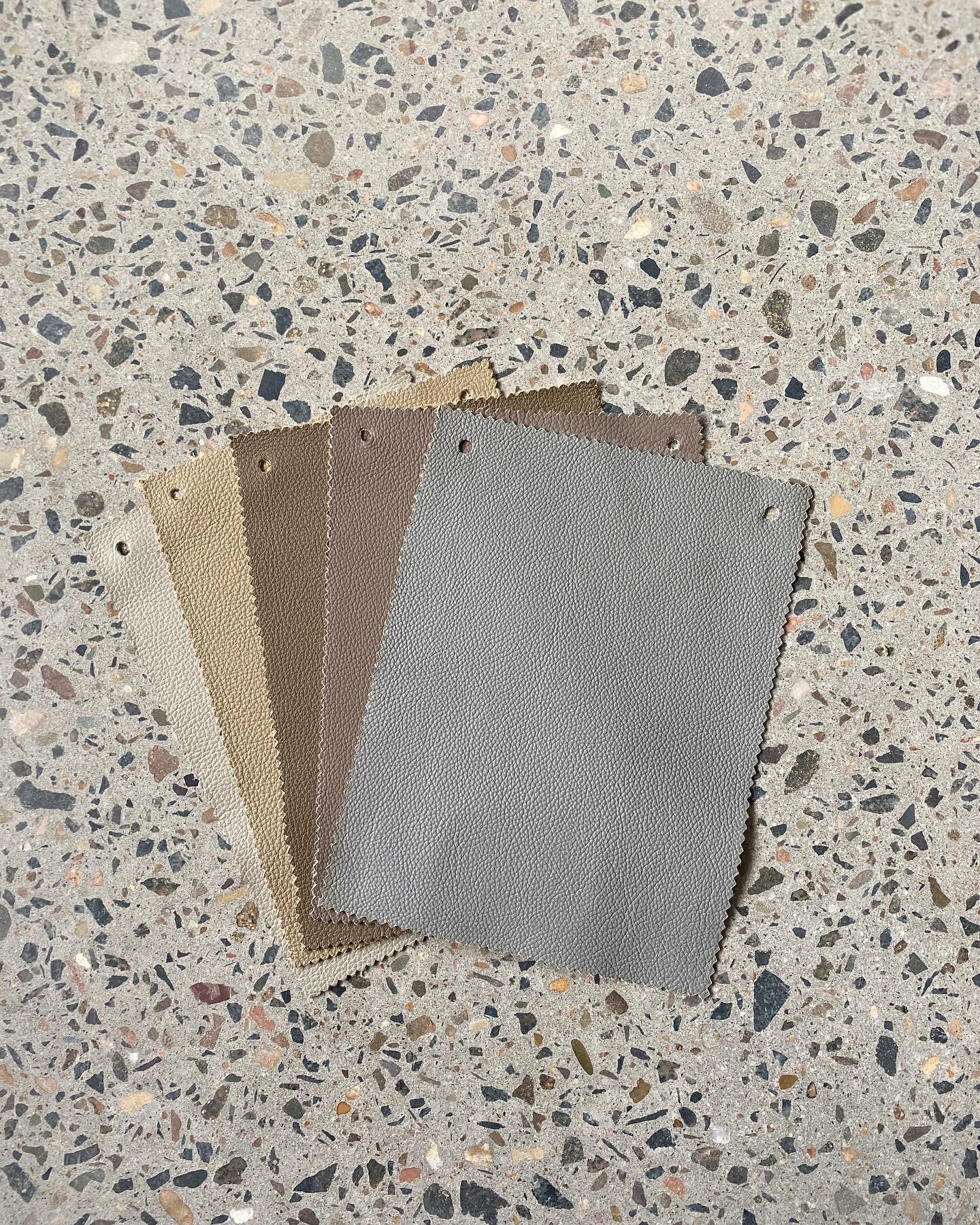 Interior material palette selection inspired by the polished concrete floor finish. 🪐👌🏻