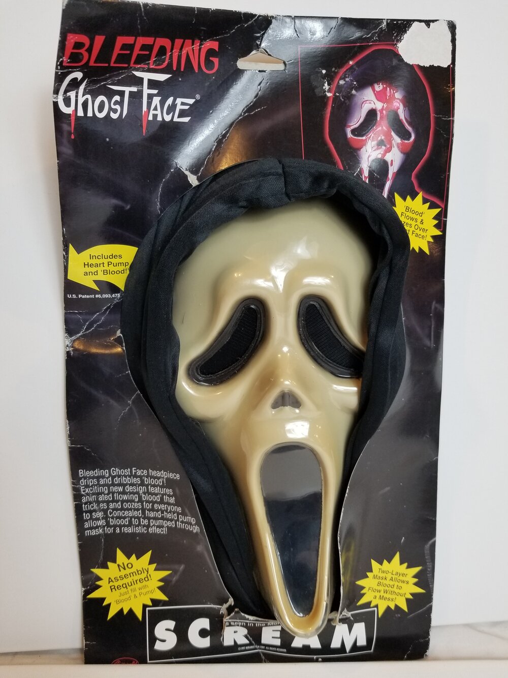 Vintage ghostface scream movie bleeding mask in Original package 90s —  JtsHeroeShop