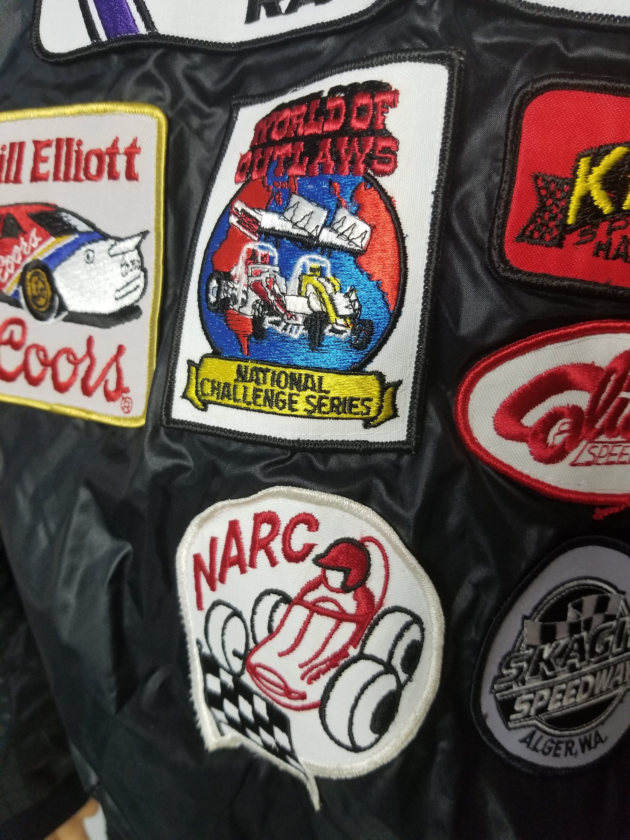 Rare Vintage bill Elliott upstream racing coors beer jacket with
