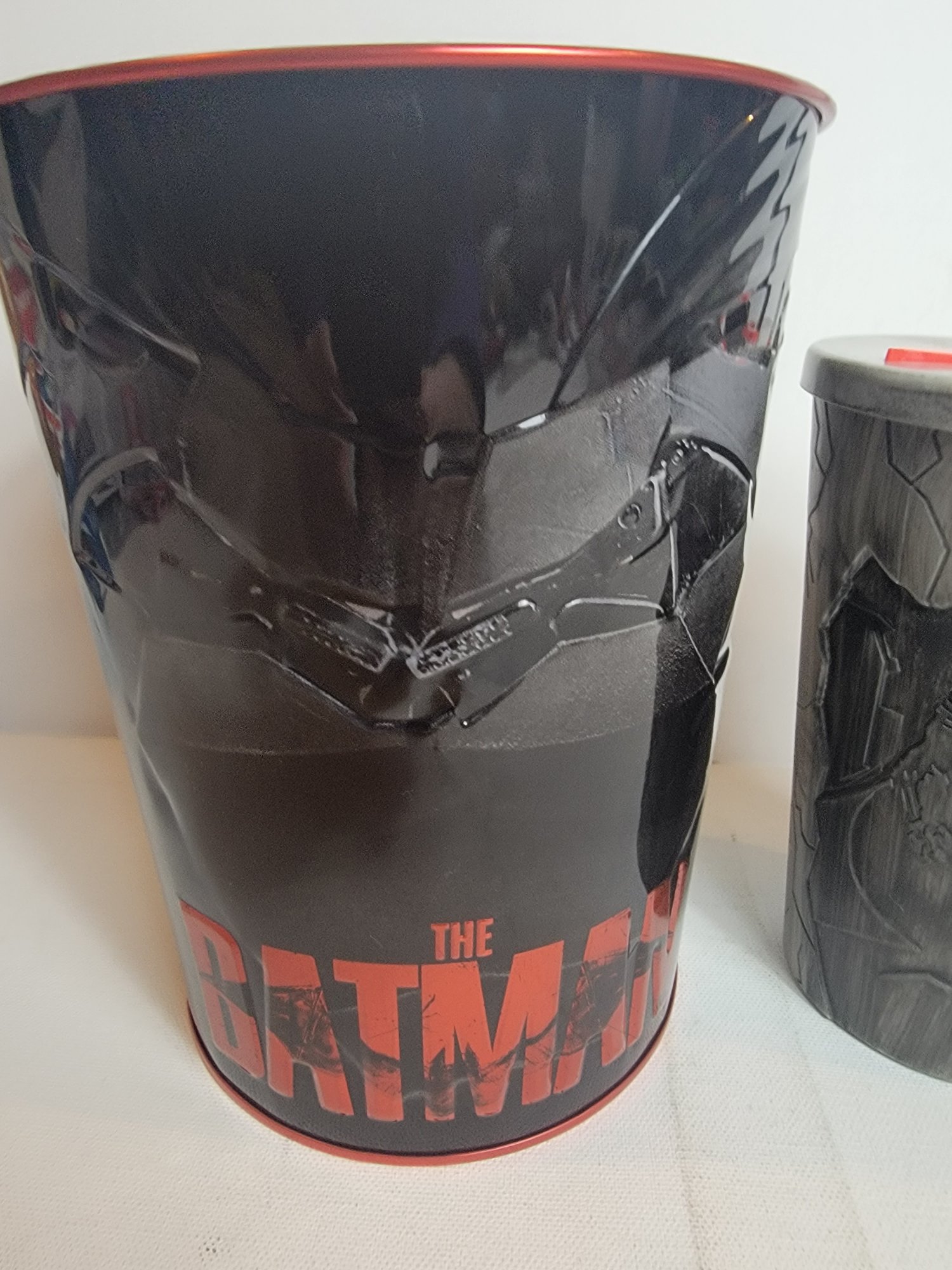 Lot Bundle of 2 new The Batman 2022 DC Comics Cinemark Exclusive Popcorn  Bucket and cup. Facebook users go to  for more pictures  — JtsHeroeShop
