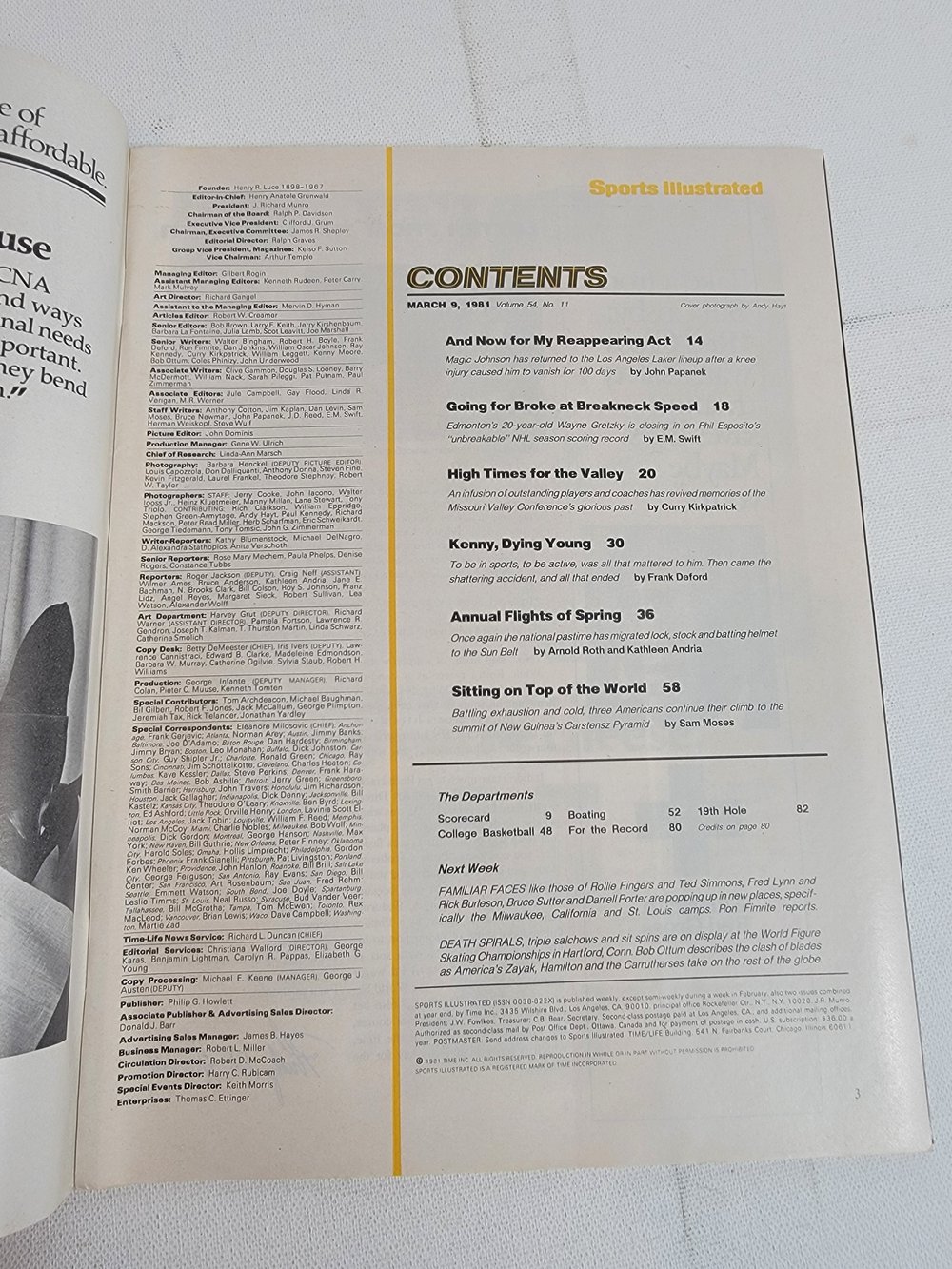 Vintage 1980s Sport Magazine Magic Johnson L.A. Lakers. — JtsHeroeShop