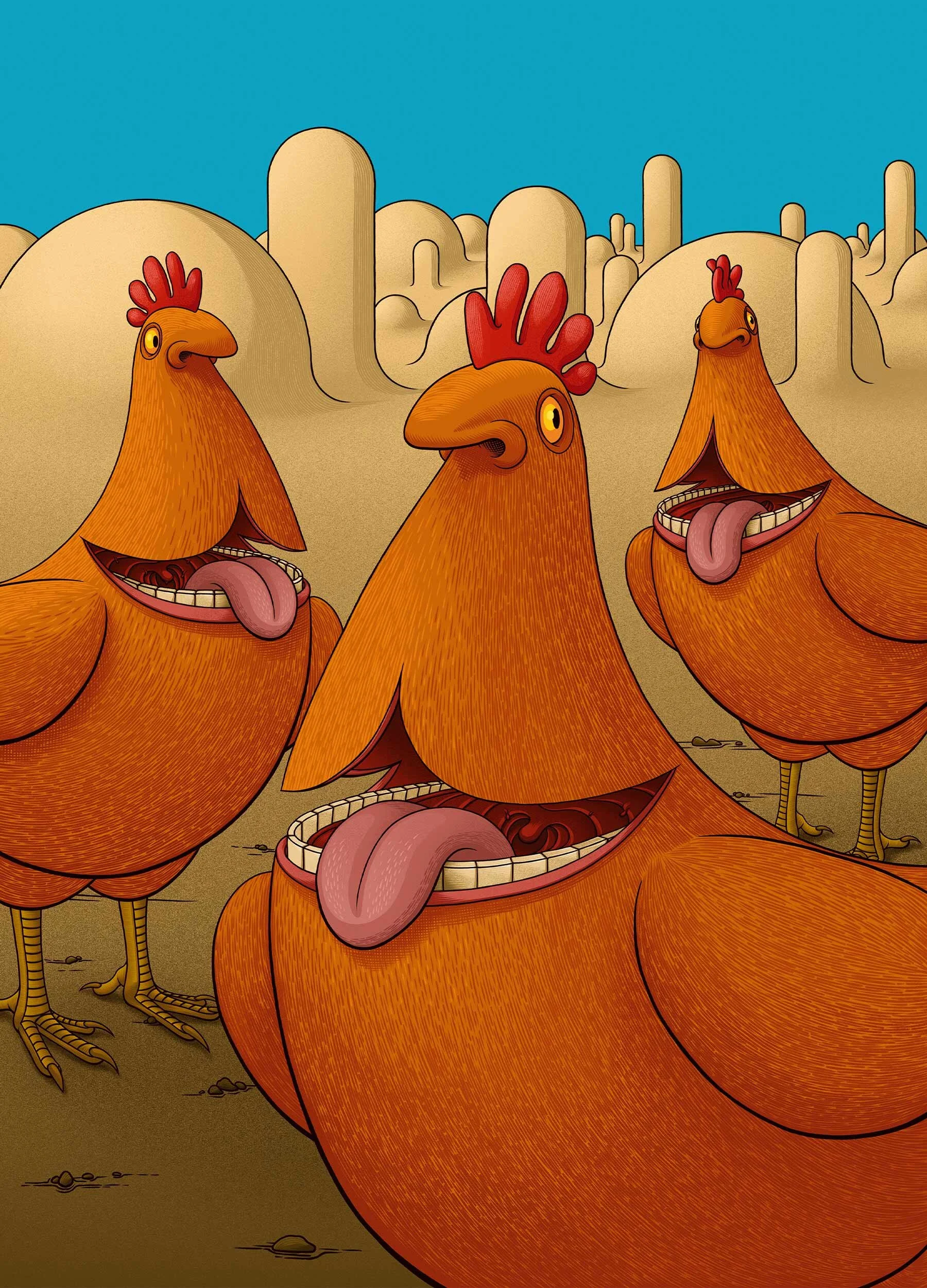 Illustratie These Chicks Are Crazy