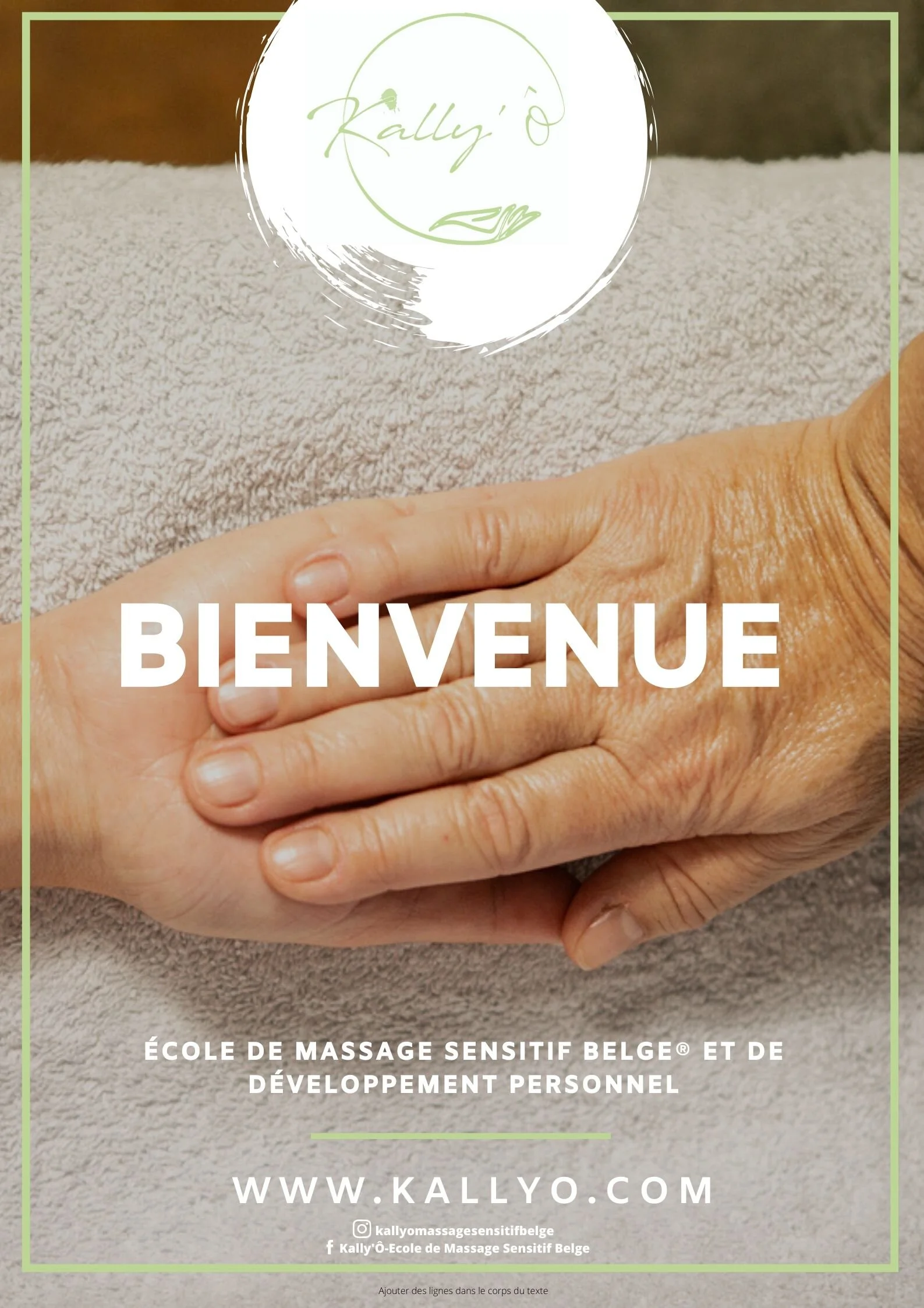 Bienvenue sur le nouveau blog de l'asbl “Kally’Ô - Ecole de Massage Sensitif Belge® et de développement personnel”
