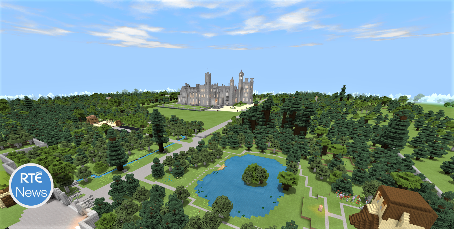 &gt; RTÉ NEWS REPORT:  Rossmore Castle brought back to life through Minecraft