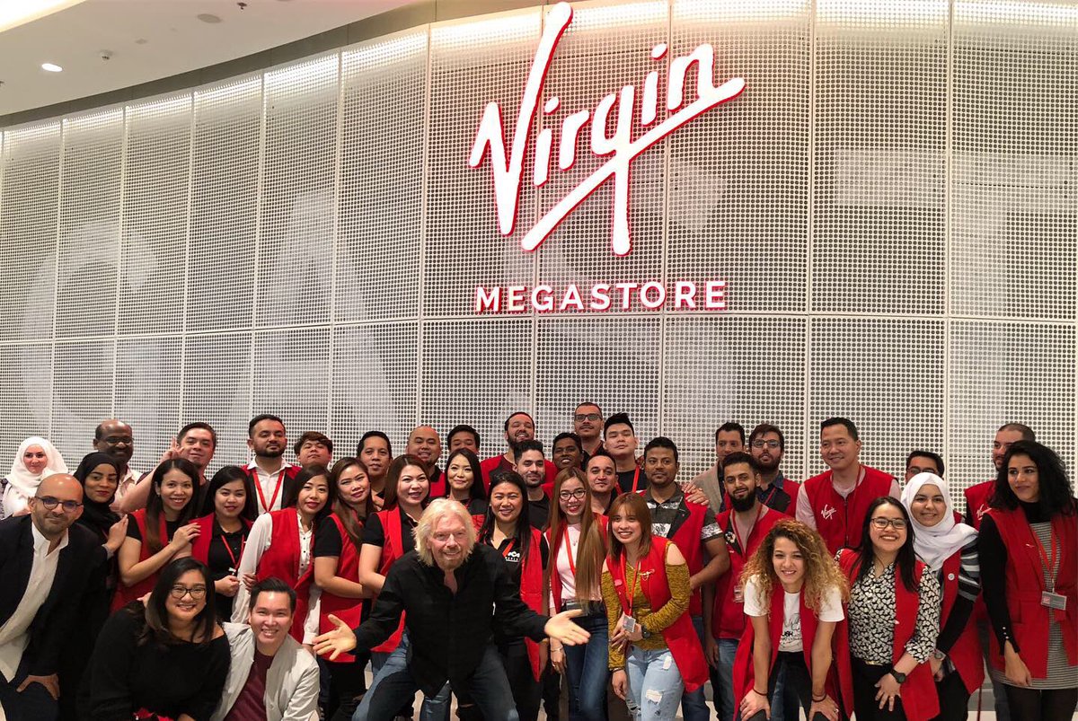 Richard Branson in Dubai for a store opening