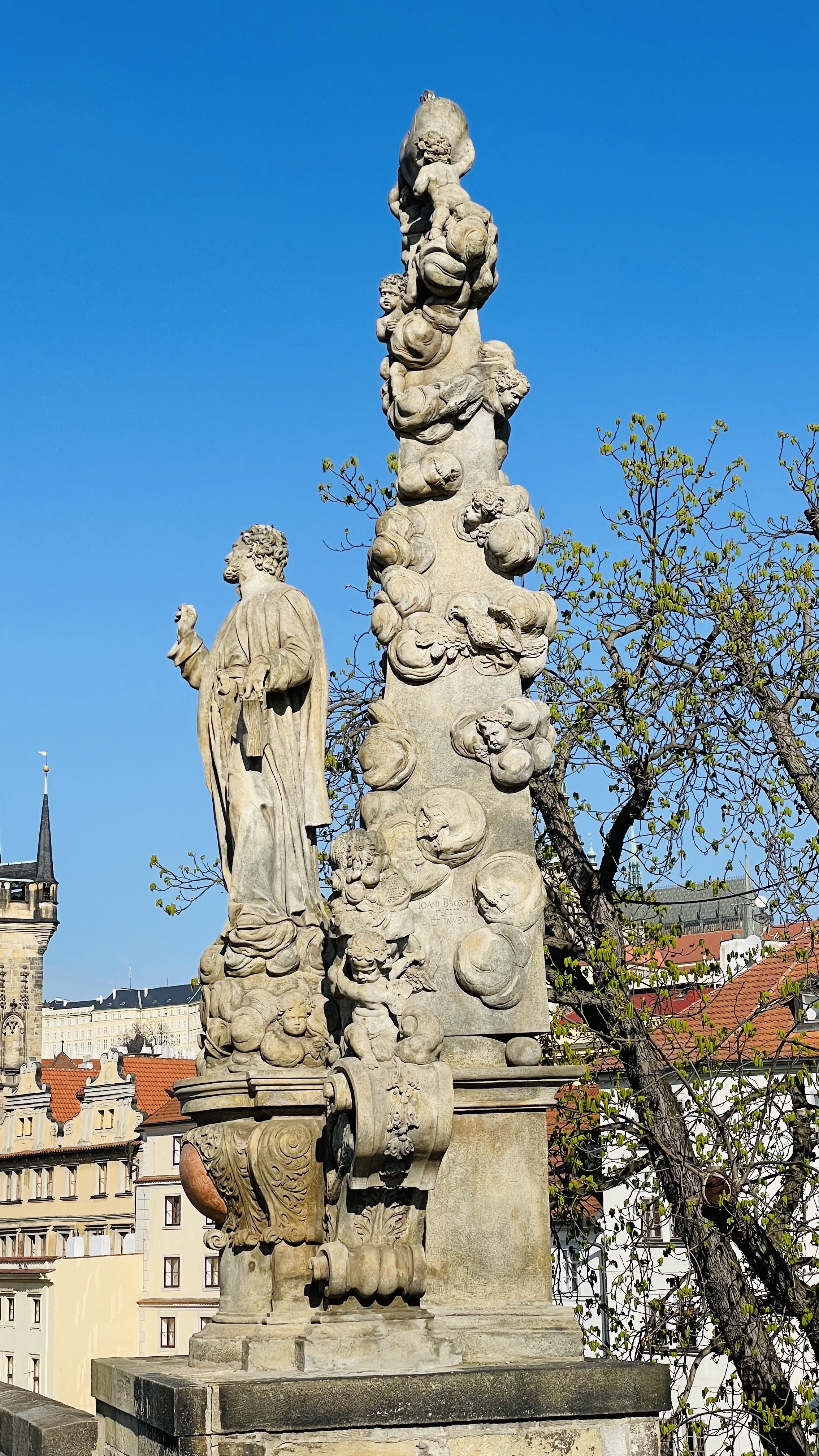 Statue of St. Cajetan with Charles Bridge (Copia)