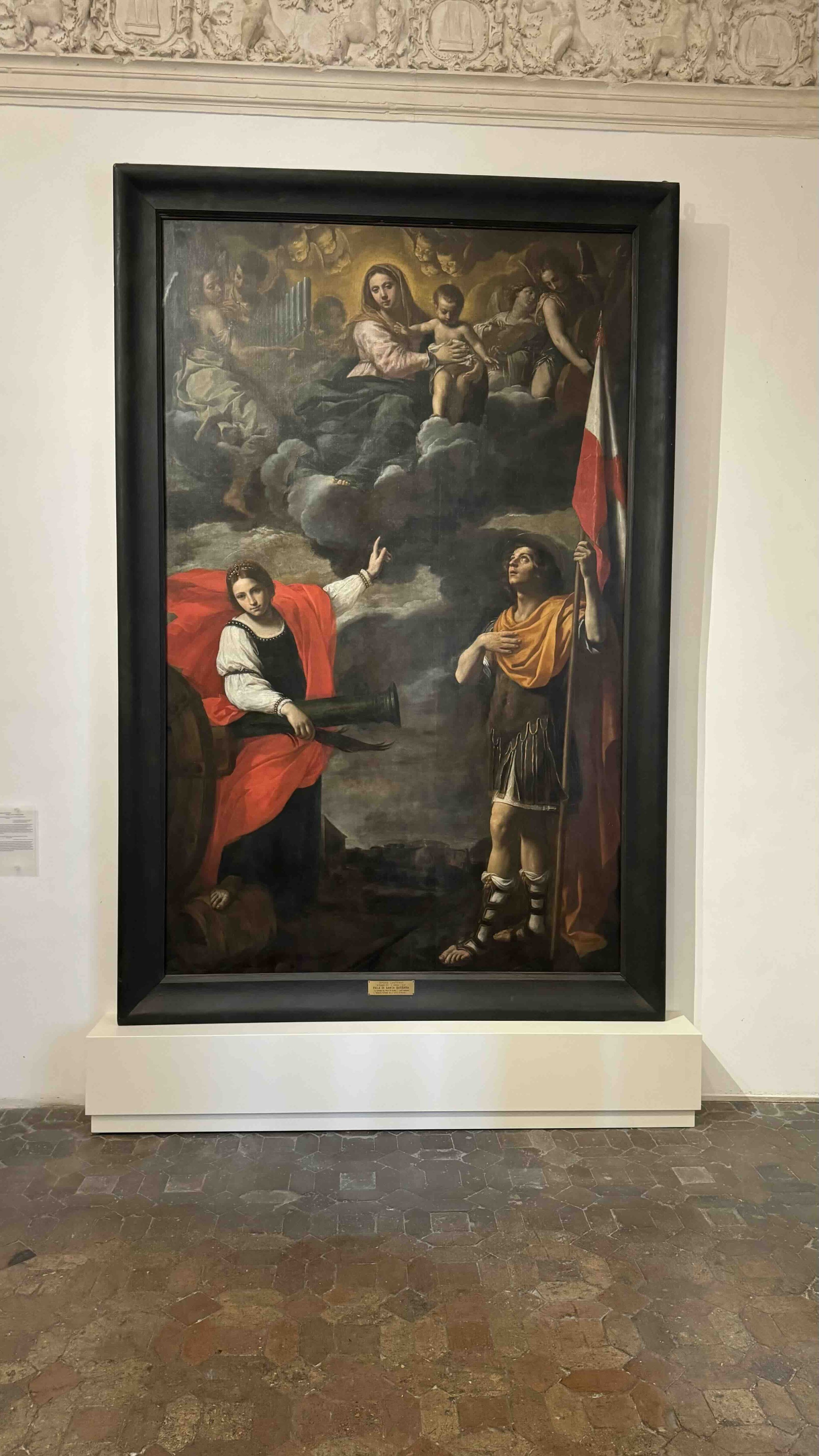 166 Simone Cantarini, Madonna col Bambino in gloria e i Santi Barbara e Terenzio, 1630 са..jpeg