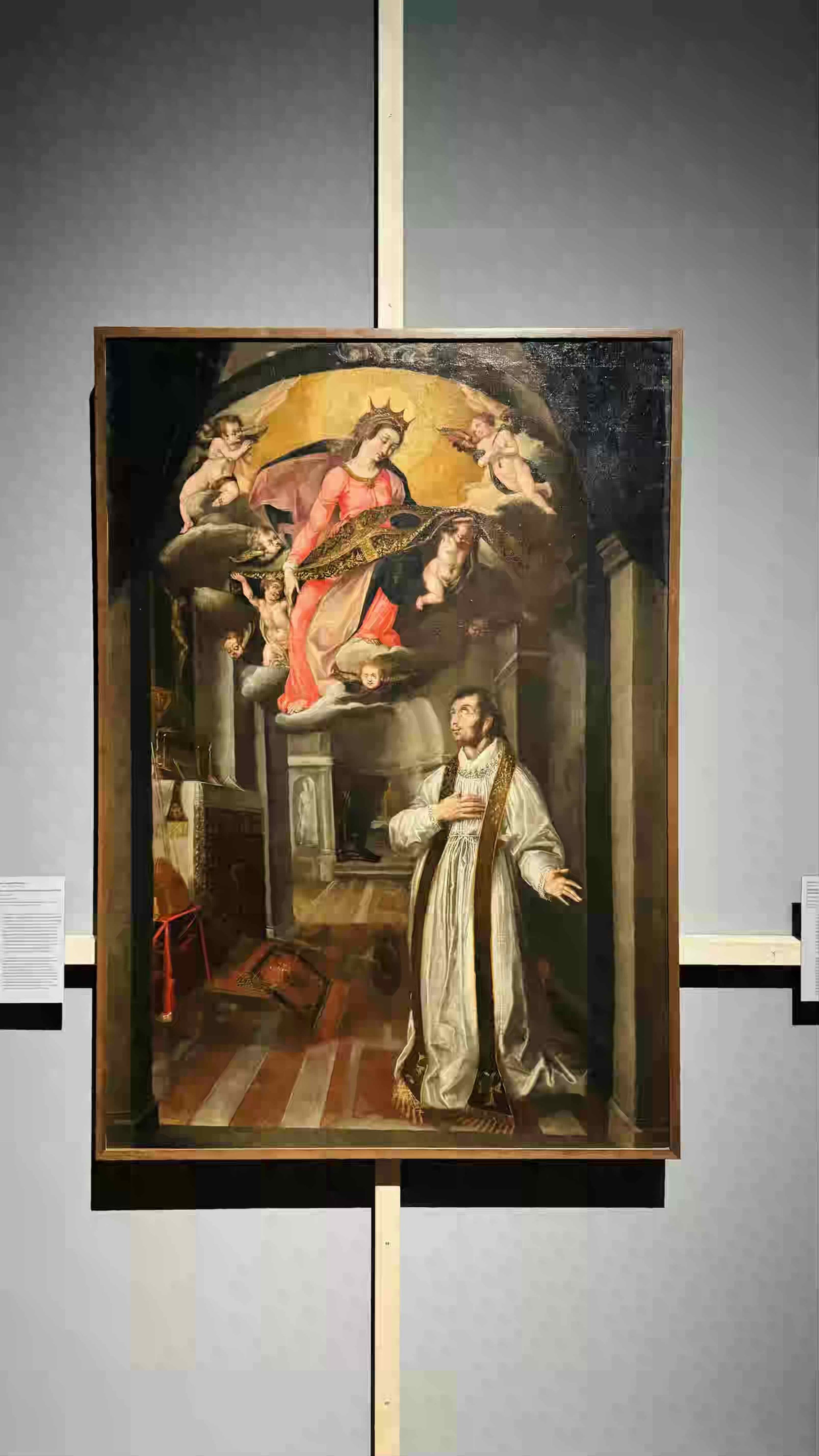 Giovan Giacomo Pandolfi, La Vergine appare a San Ildefonso e gli porge la casula, 1567