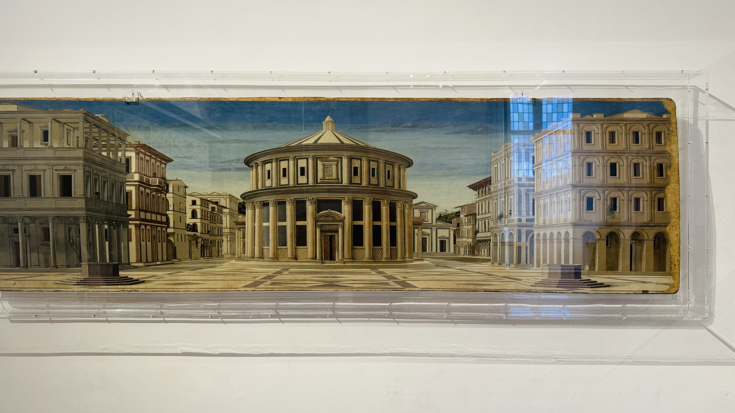 Pittore dell'Italia centrale (già attr. a Luciano Laurana) Veduta prospettica urbana ("Città Ideale")