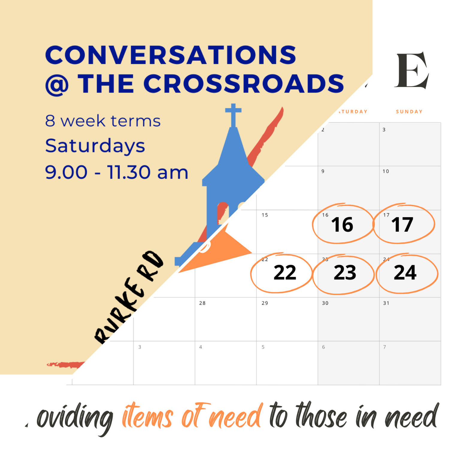 Food Drive & Conversations at the Crossroads