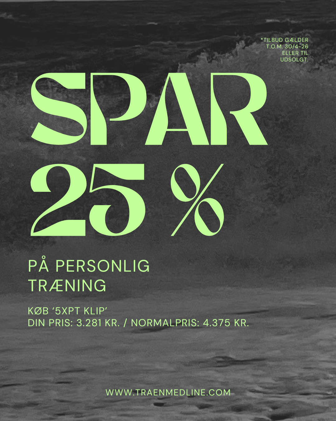 SPAR 25% på personlig træning