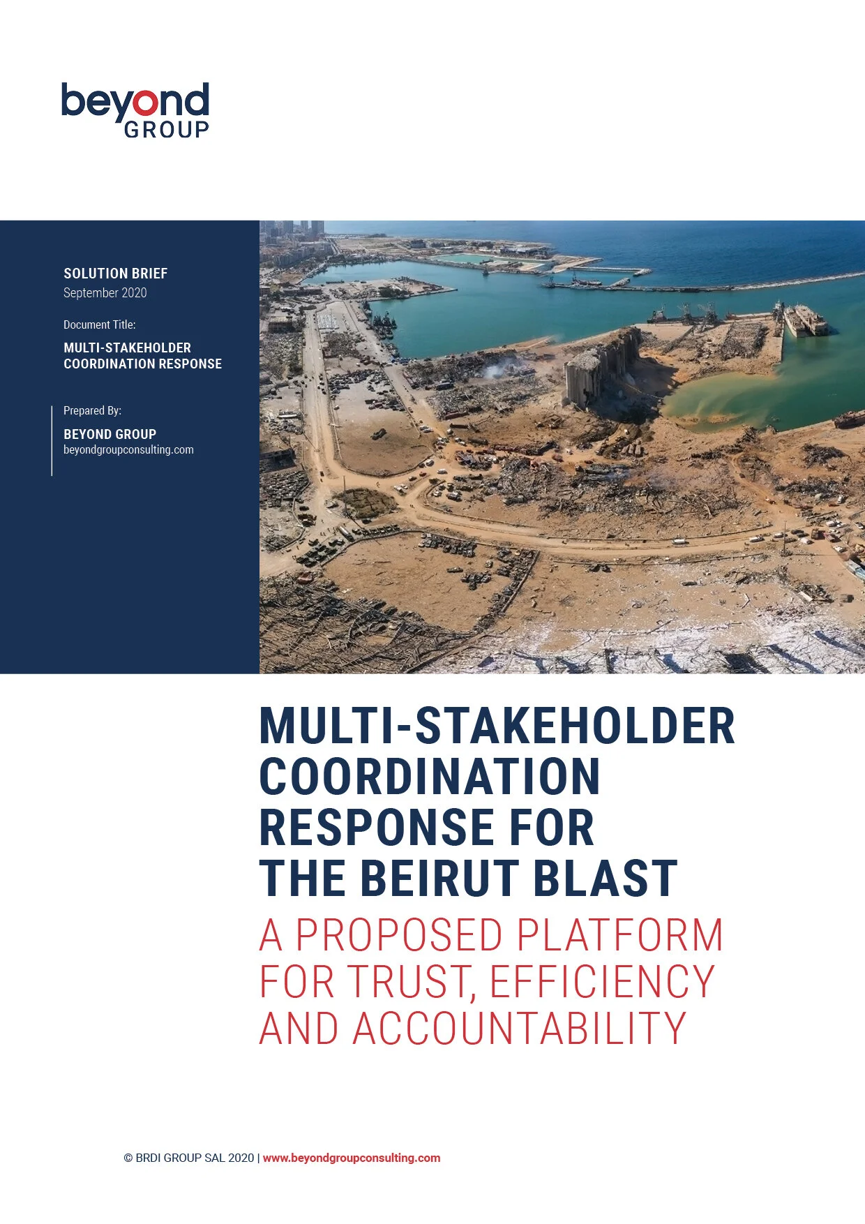 Multi-Stakeholder Coordination Response For The Beirut Blast