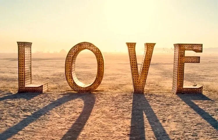 Louisa seton Photography - LOVE shot at Burningman festival, Nevada