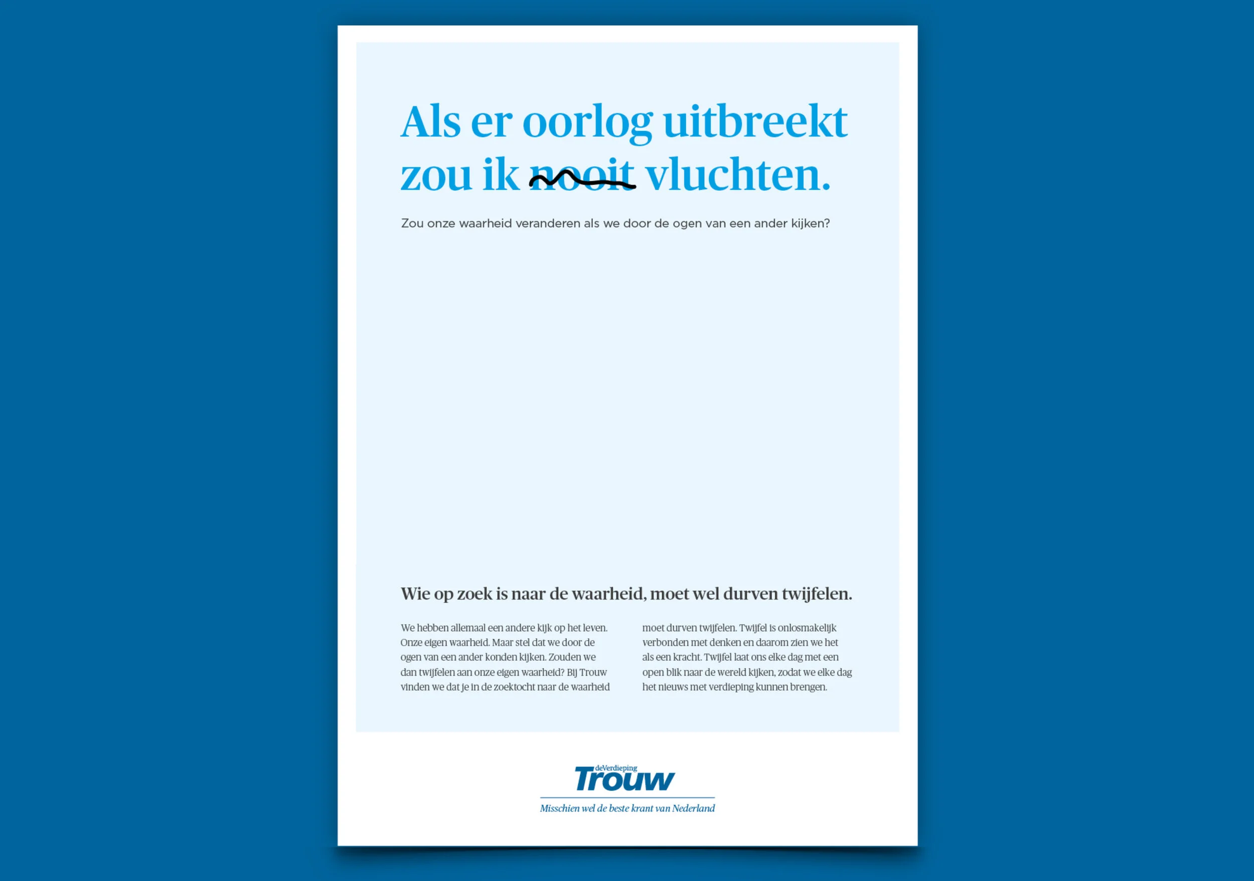  Advertenties in de dagbladen.   