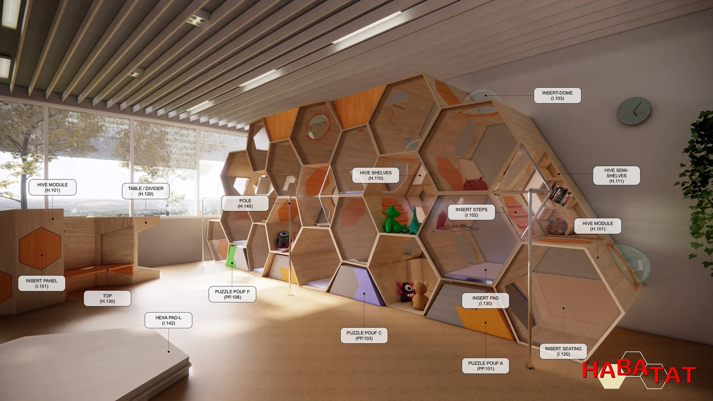 HABATAT ™  - Hive Wall