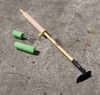 Pool “noodles” work great to cushion handles. Photo by Mary Adams