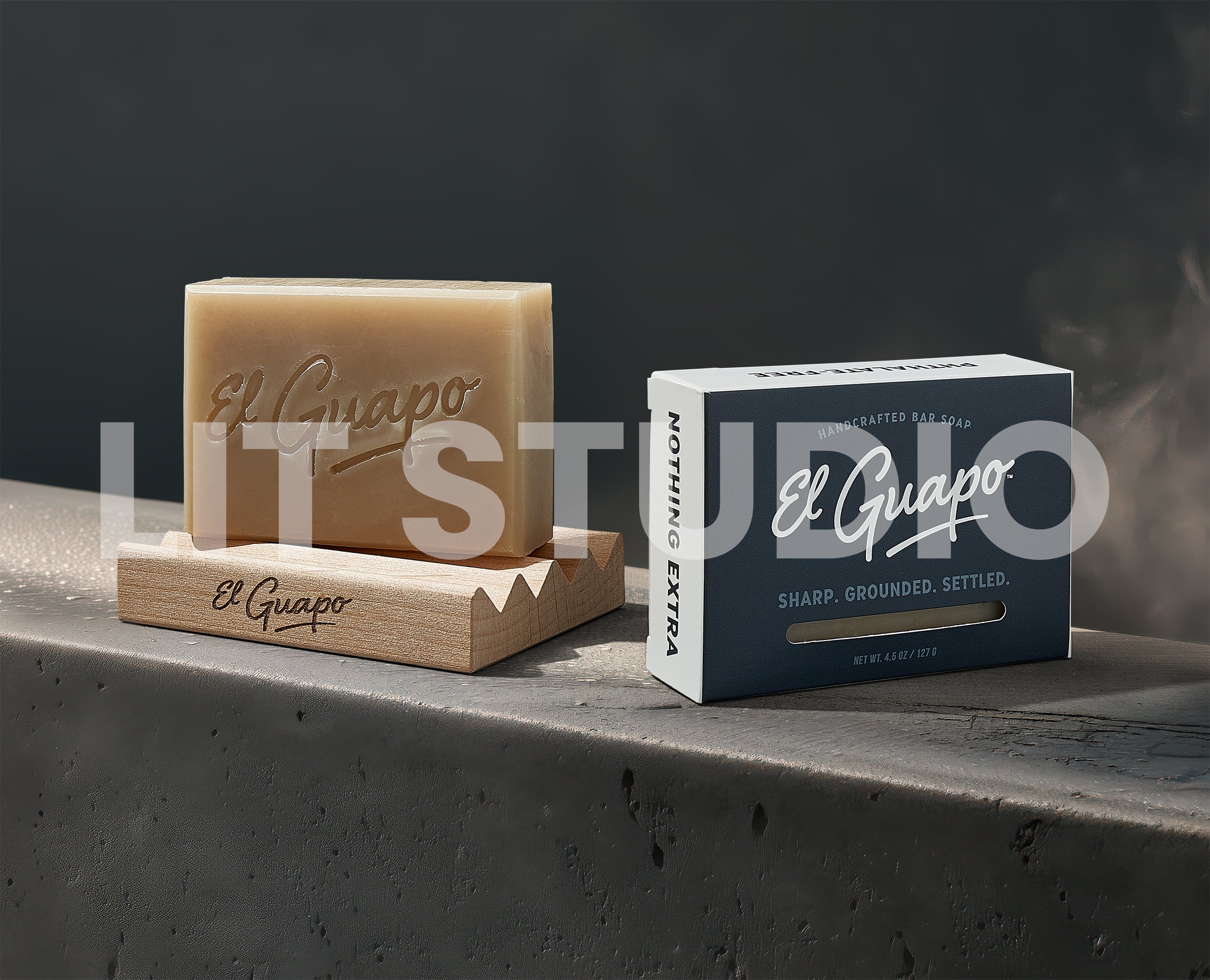El Guapo - Sharp Grounded Settled environmental shot, show soap and packaging and dish__ copy.jpg