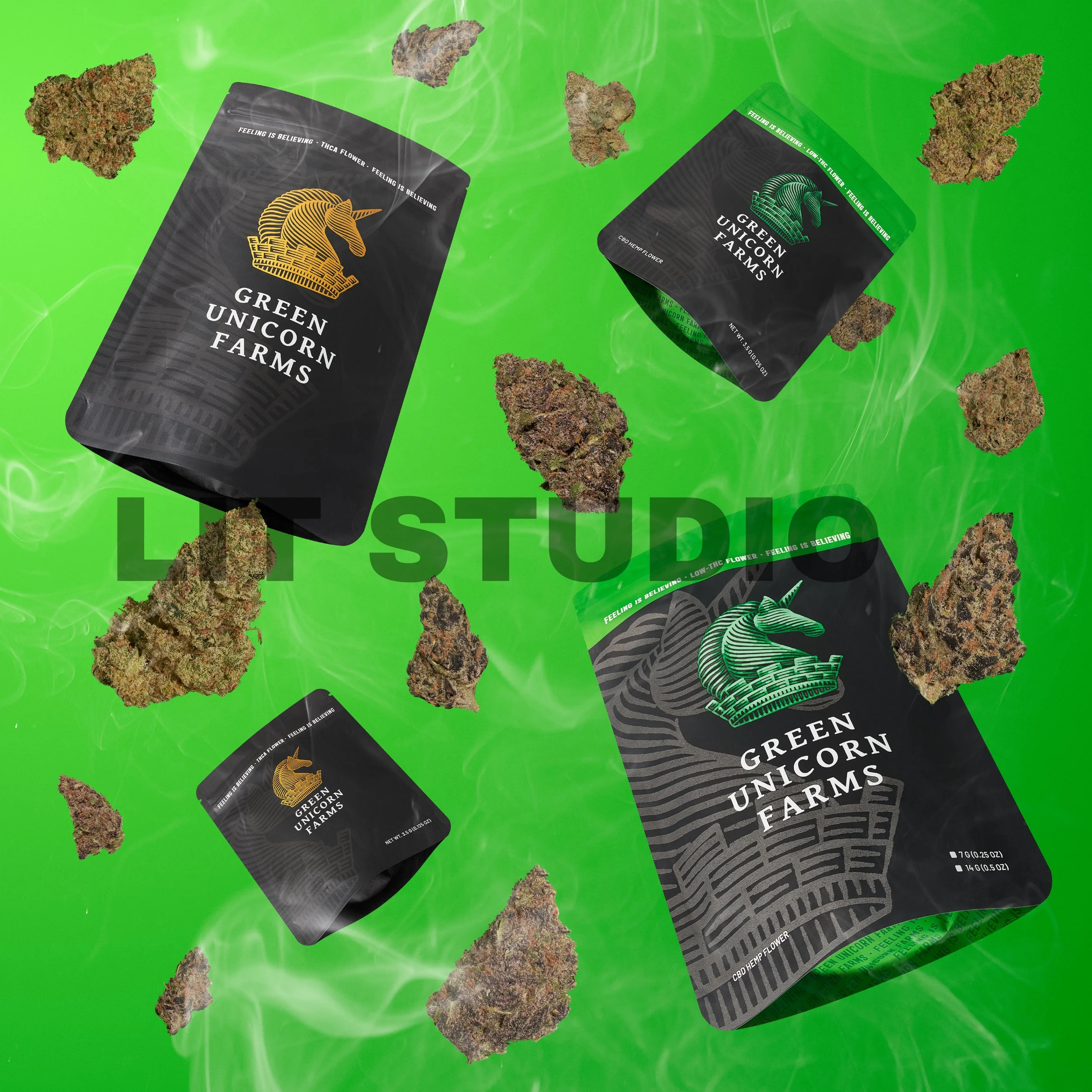Green Unicorn Farms - 3.5g & 28g bag with Secret Cookies & Cherry Gelato use indoor flower + Low THC bags and flower, Homepage Hero_.jpg