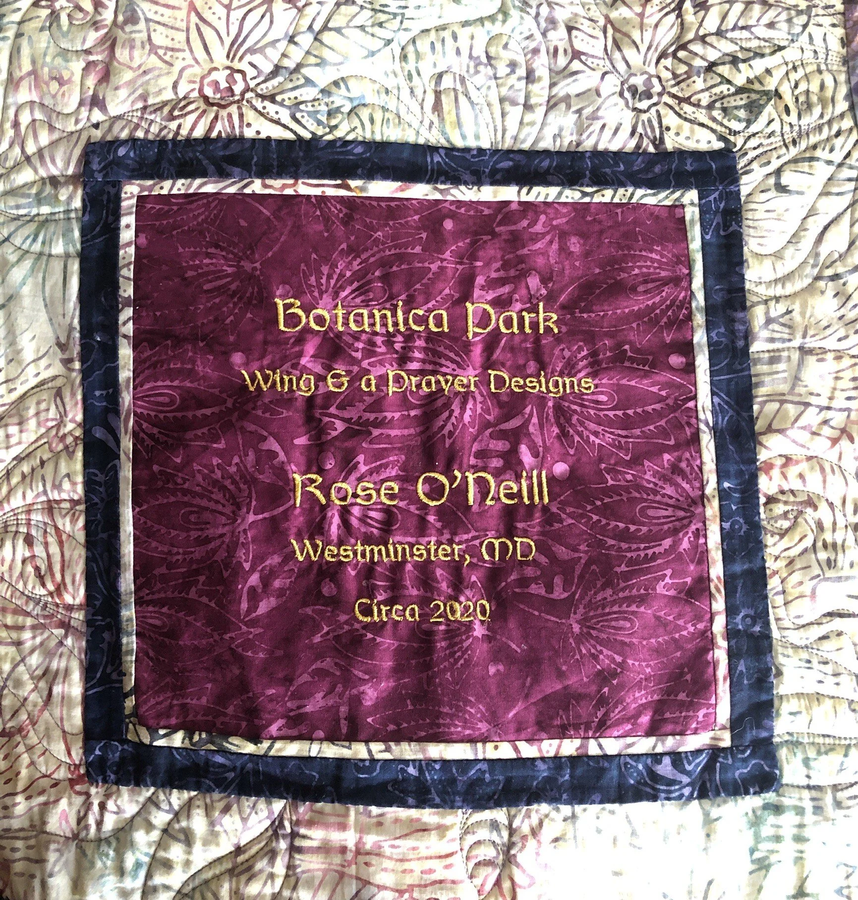 Custom Embroidery Labels for Quilts