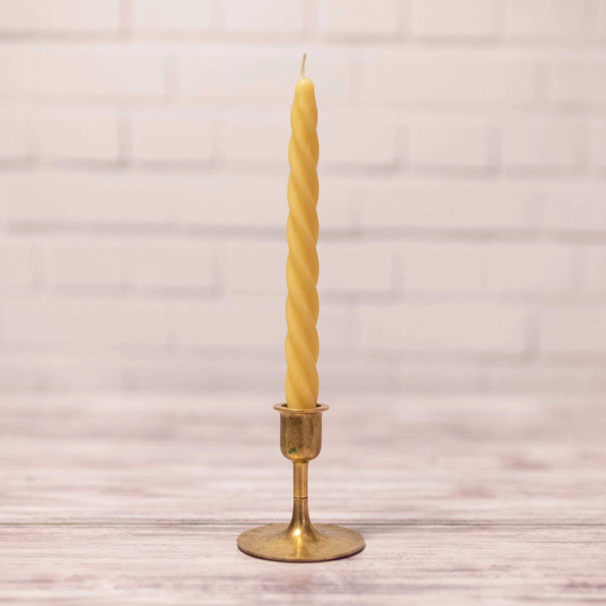 8" Spiral Taper Candles pair — Restoration Honey Bee Company