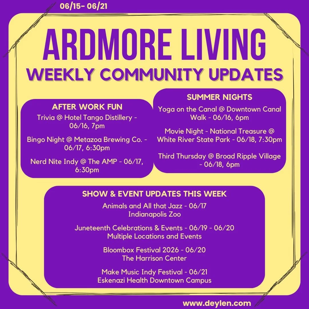 What are you doing in the Indy this week? Need some ideas?