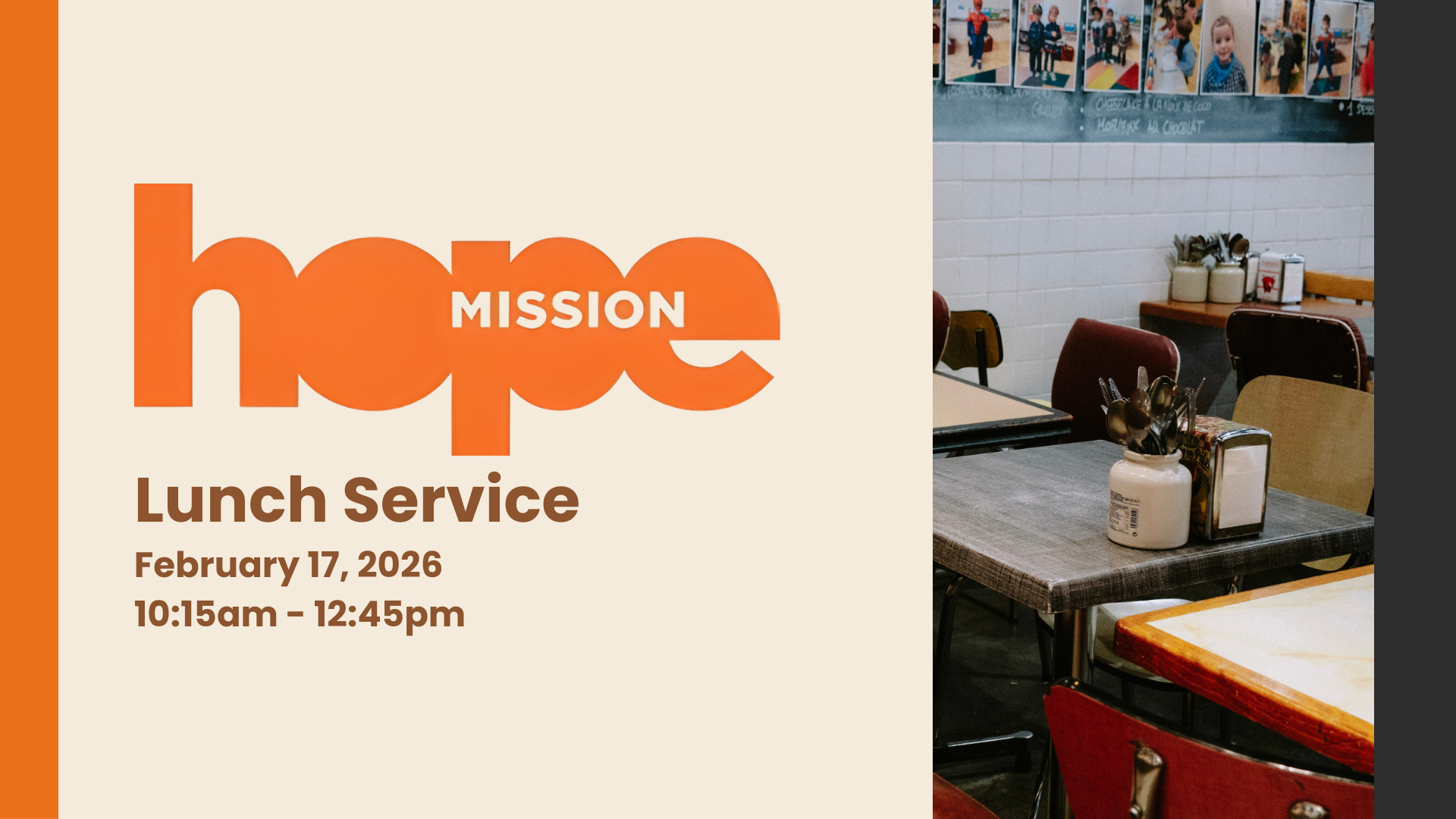 Hope Mission - Lunch Service