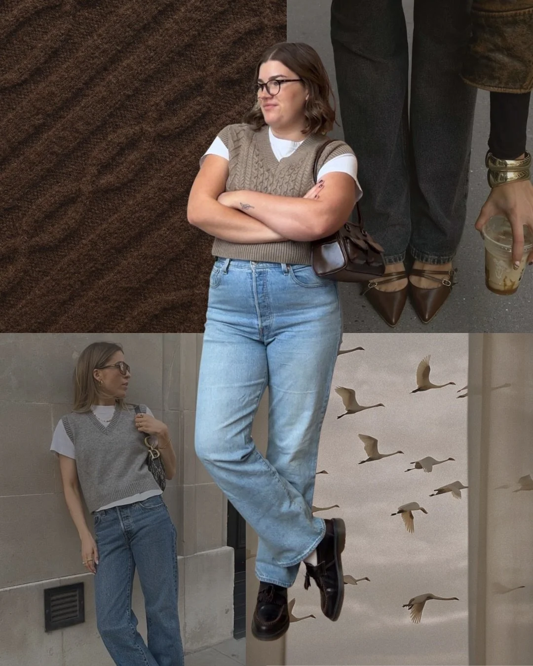 outfits and the pins that inspired them 📍 (post inspo from @ambstorey. I saw her do this and had to try it for myself!! let me know if you want a little tutorial on how to make one yourself - it&rsquo;s actually really easy! 🥰)