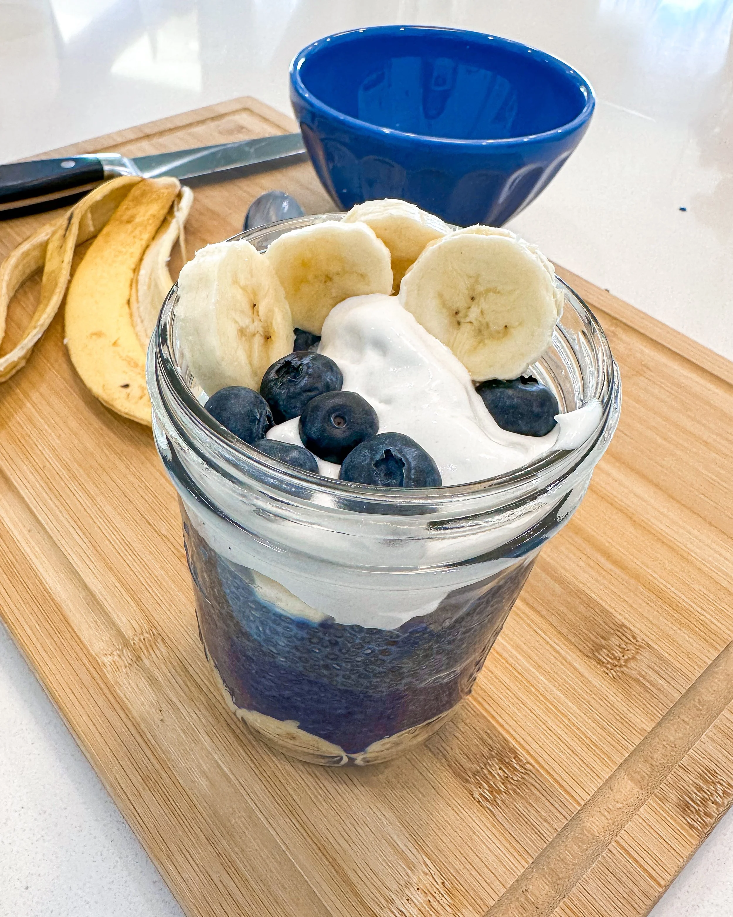 Blue Chia &amp; Banana Pudding