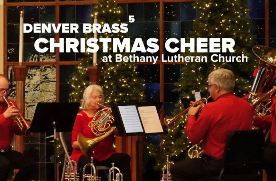 Join us tomorrow, 12/13 at 2:30pm at Bethany Lutheran Church for our FREE DB5 Christmas Cheer Concert! 

Christmas Cheer is in the air, and Denver Brass Quintet is inviting you to share in our most cherished Christmas tradition: performing a FREE con