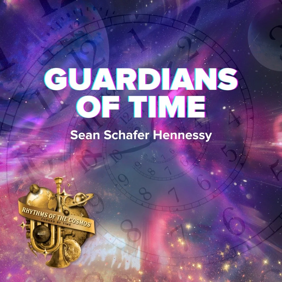 From galaxies to heartbeats, rhythm connects us all. ✨
In Guardians of Time, Sean Schafer Hennessy uses intricate rhythms and bold percussion to explore how humanity moves through time&mdash;drifting, colliding, yet never truly disconnected.
Time doe